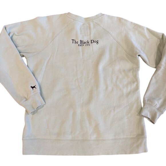 The Black Dog Women’s Sweatshirt M Mint Green Crewneck Dog Graphic - Picture 2 of 8